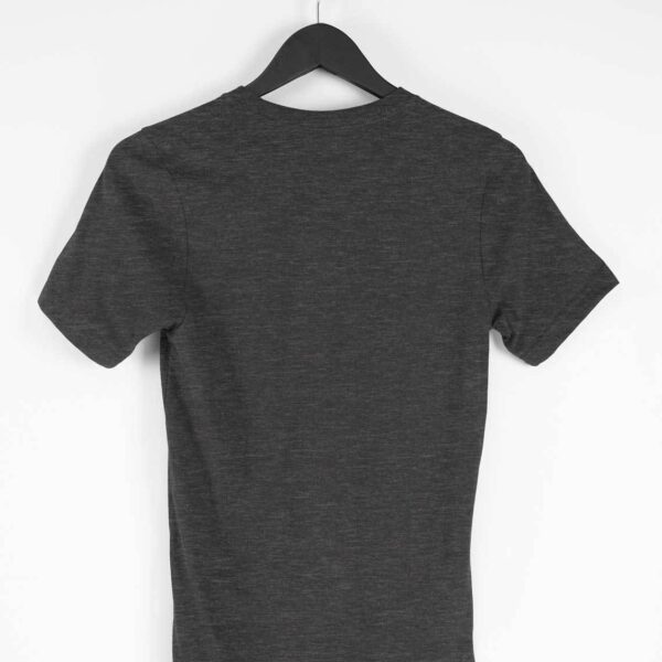 Charcoal Grey Plain T-Shirt For Men - Image 7