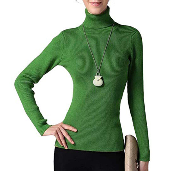 Women's Slim Fit Soft Turtle Neck Sweater - Image 3